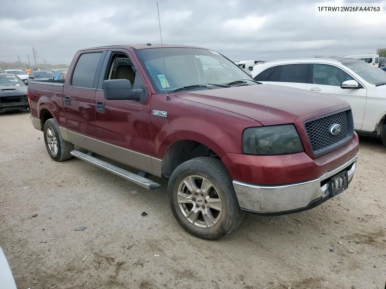 1FTRW12W26FA44763 2006 Ford F150 Supercrew