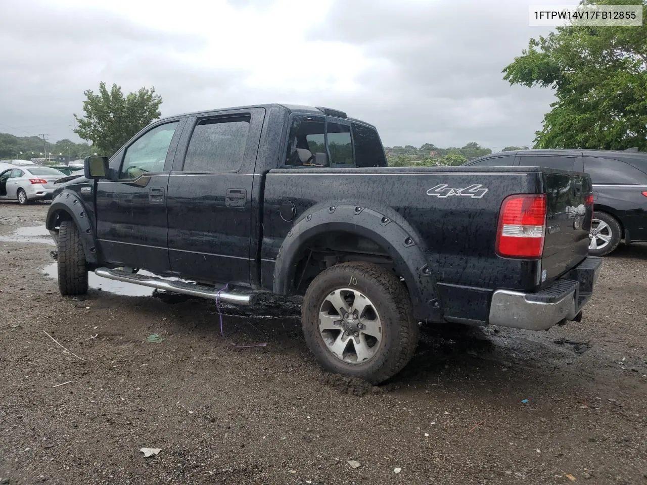 2007 Ford F150 Supercrew VIN: 1FTPW14V17FB12855 Lot: 66743034