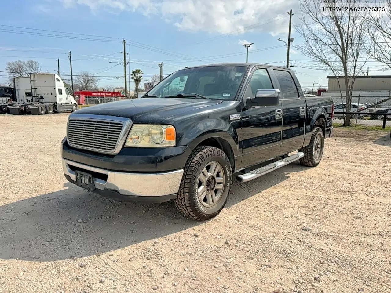 1FTRW12W67FA76326 2007 Ford F150 Supercrew