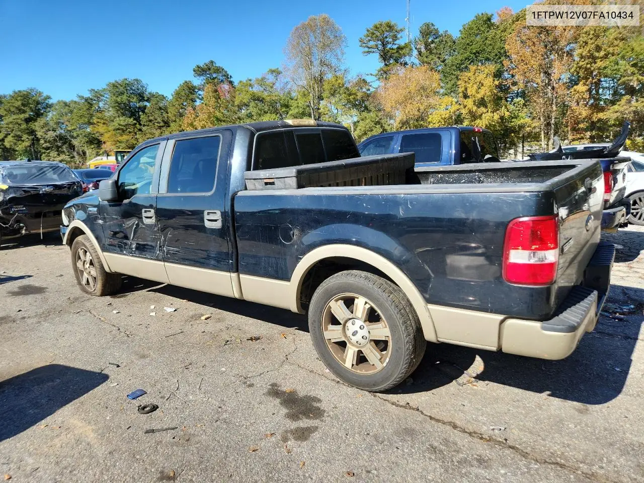 1FTPW12V07FA10434 2007 Ford F150 Supercrew