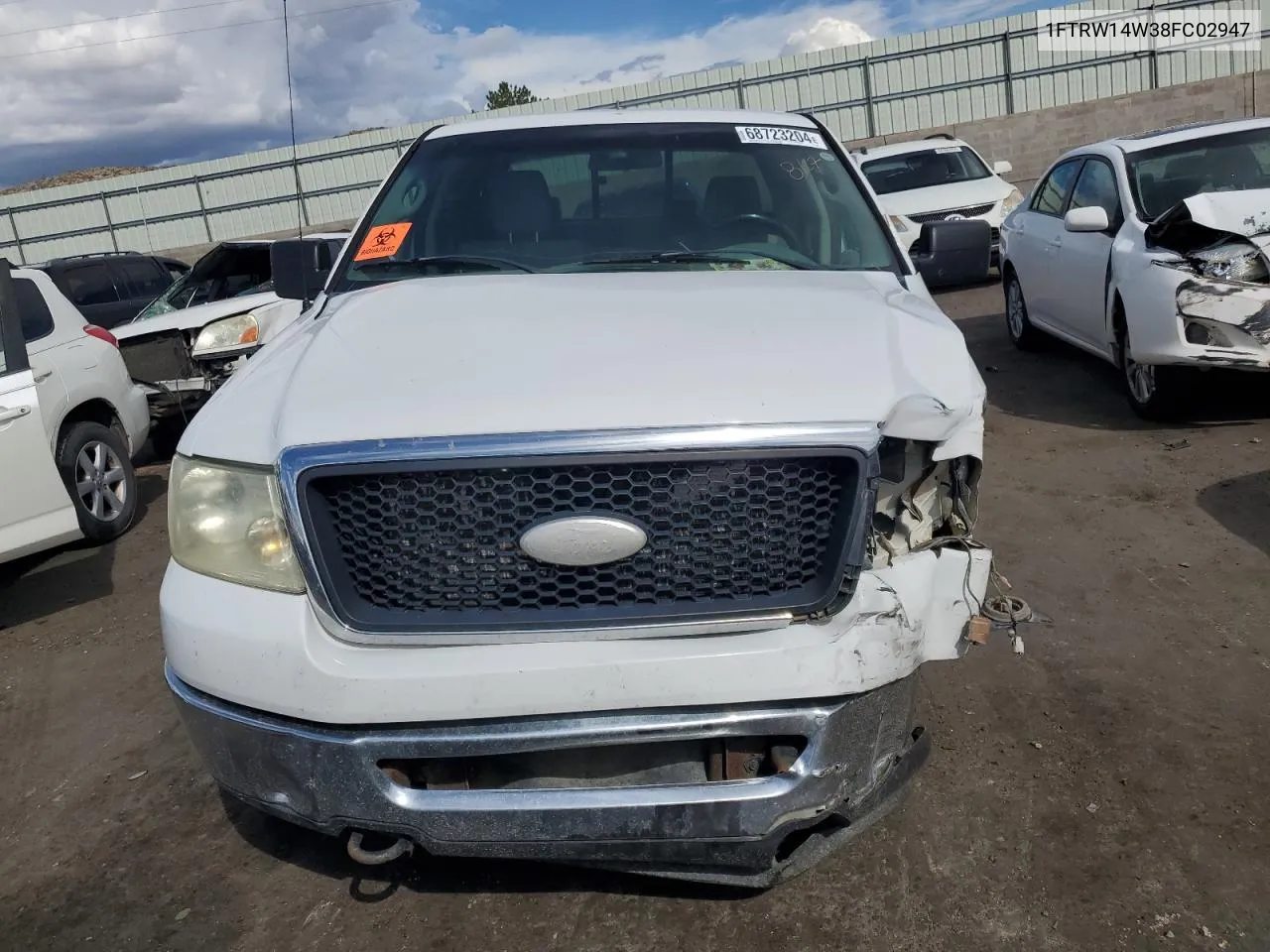 1FTRW14W38FC02947 2008 Ford F150 Supercrew