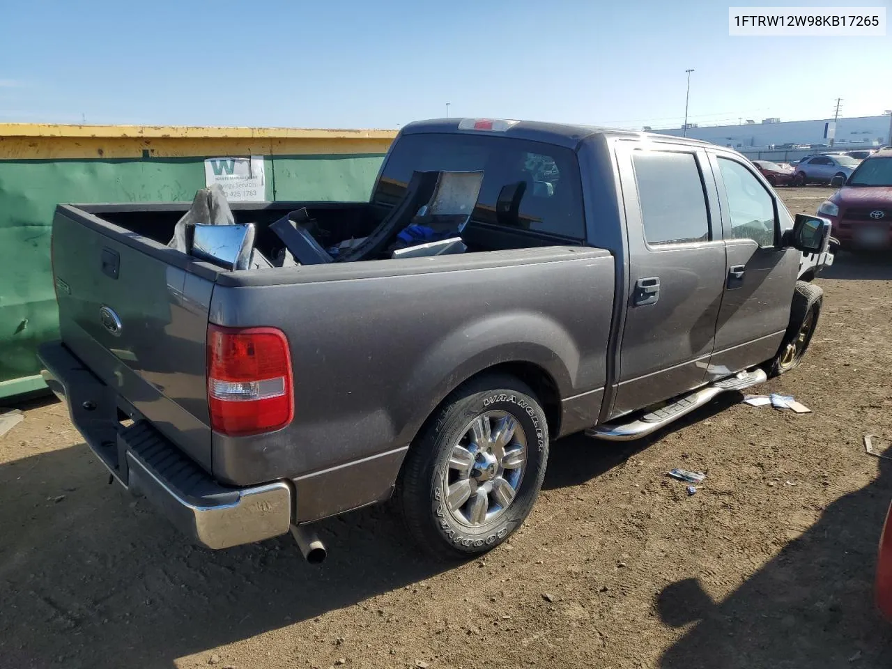 1FTRW12W98KB17265 2008 Ford F150 Supercrew