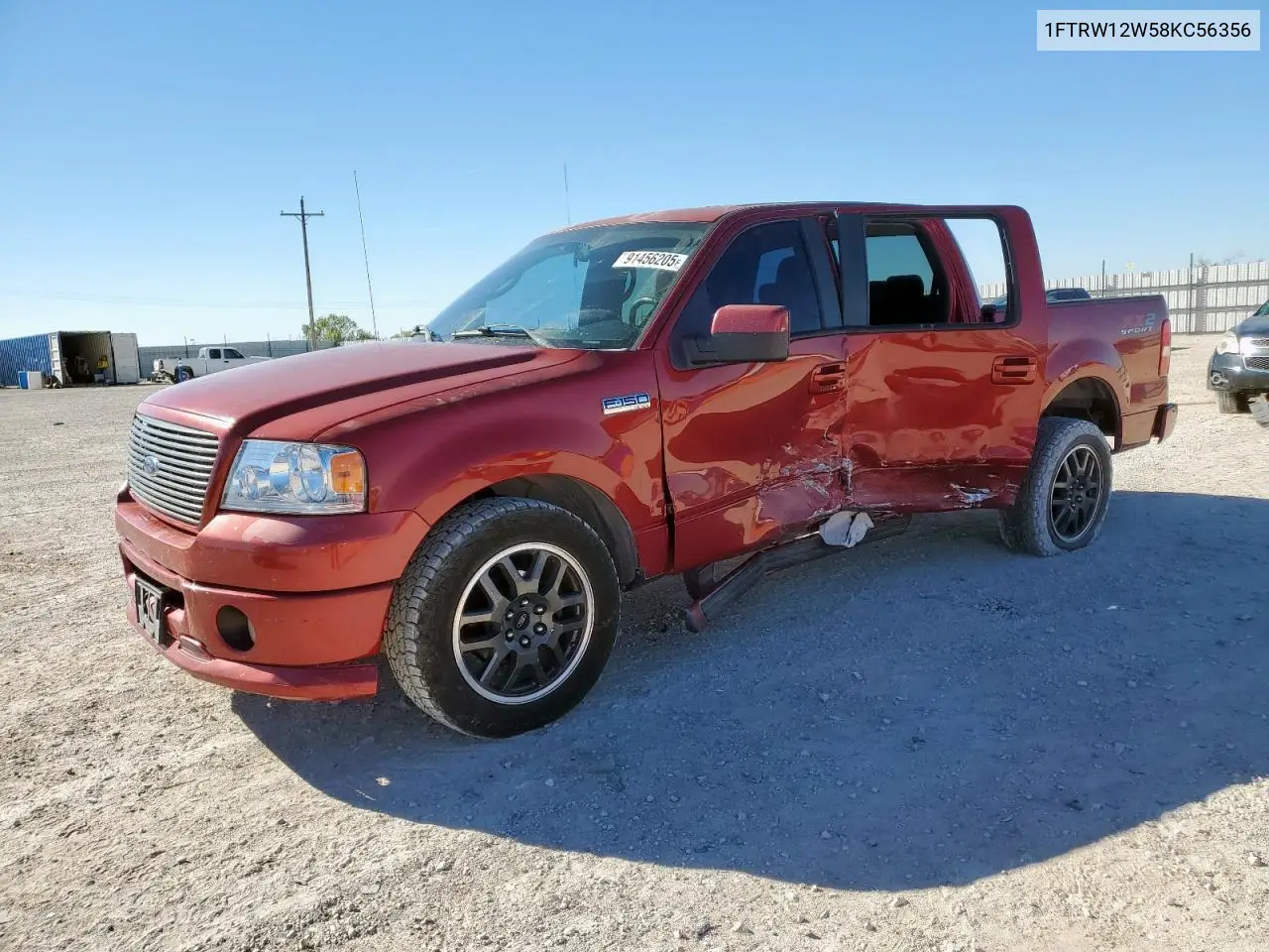 1FTRW12W58KC56356 2008 Ford F150 Supercrew