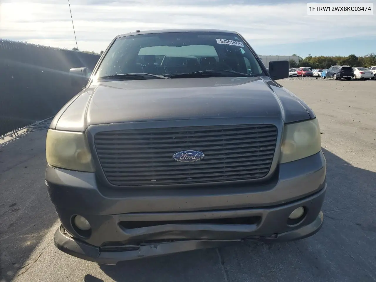 1FTRW12WX8KC03474 2008 Ford F150 Supercrew