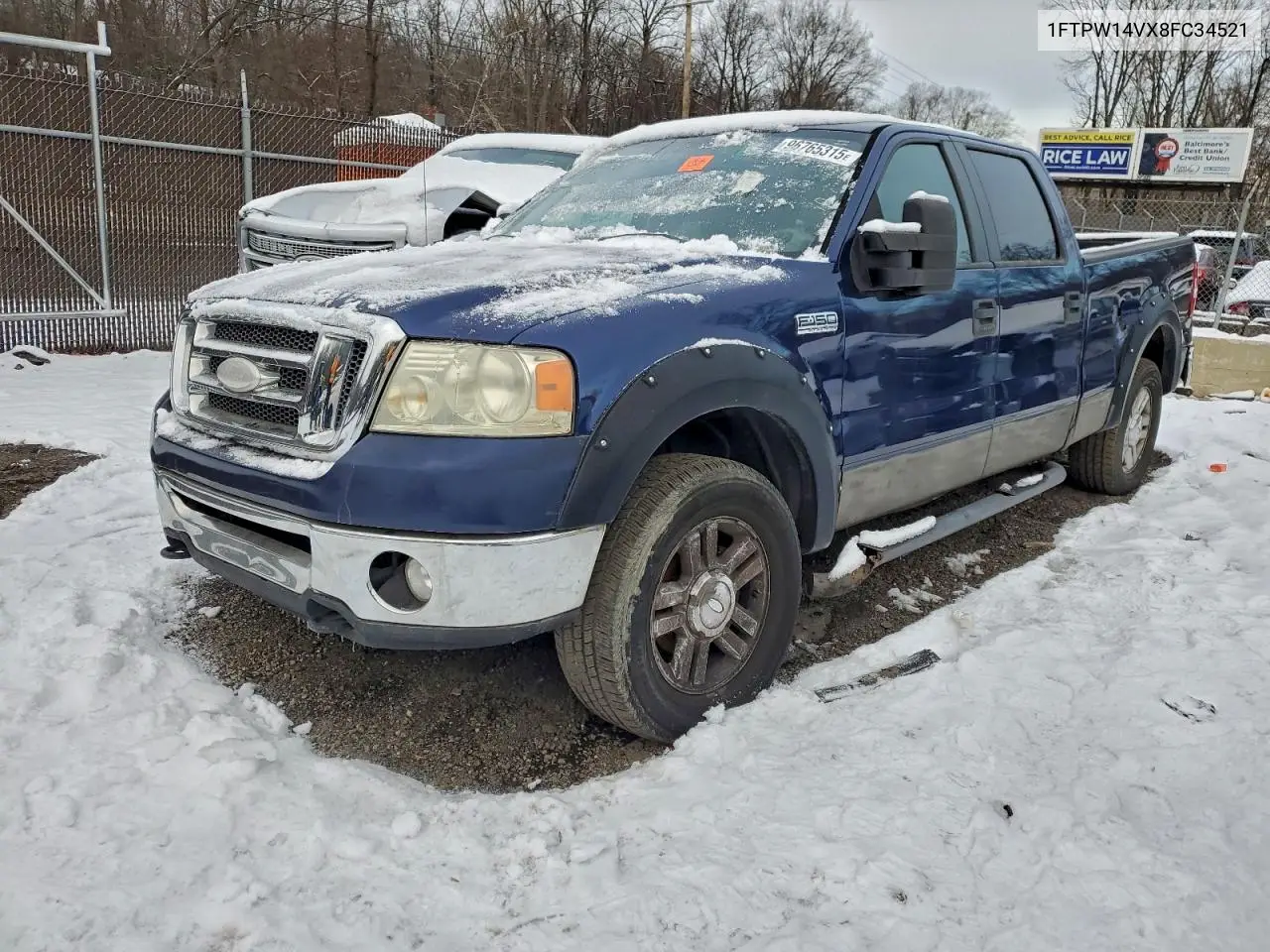 1FTPW14VX8FC34521 2008 Ford F150 Supercrew