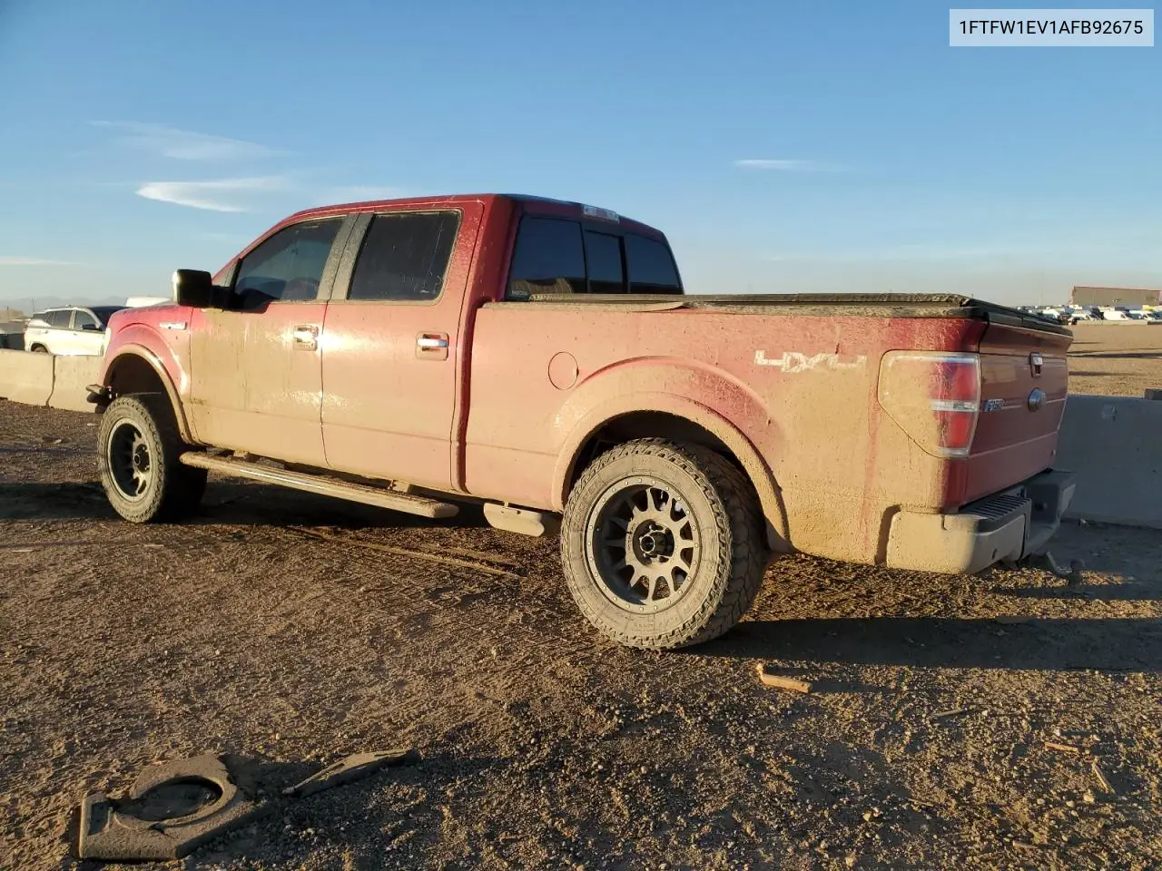 1FTFW1EV1AFB92675 2010 Ford F150 Supercrew