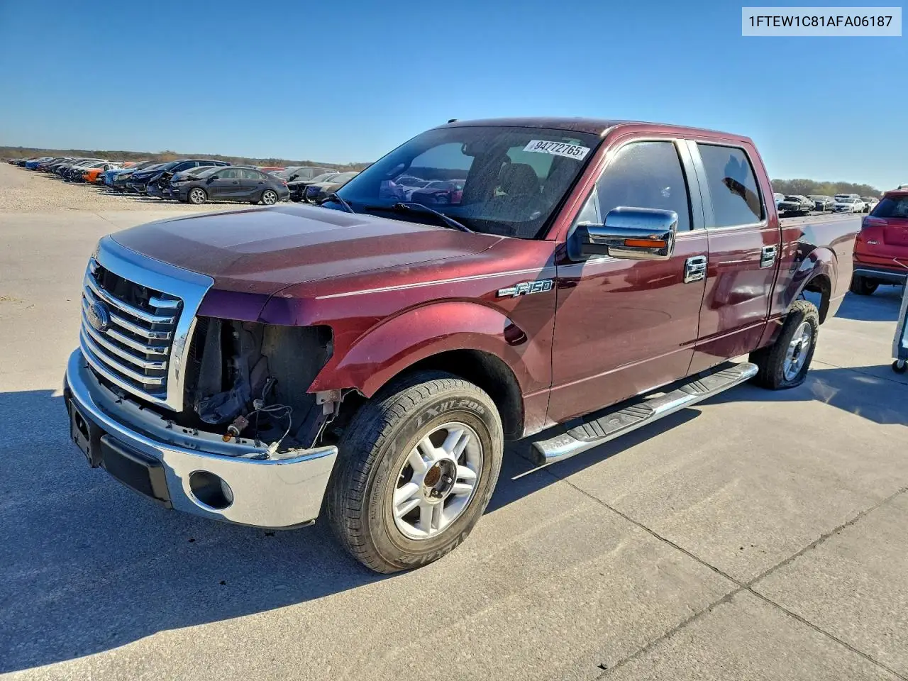 1FTEW1C81AFA06187 2010 Ford F150 Supercrew