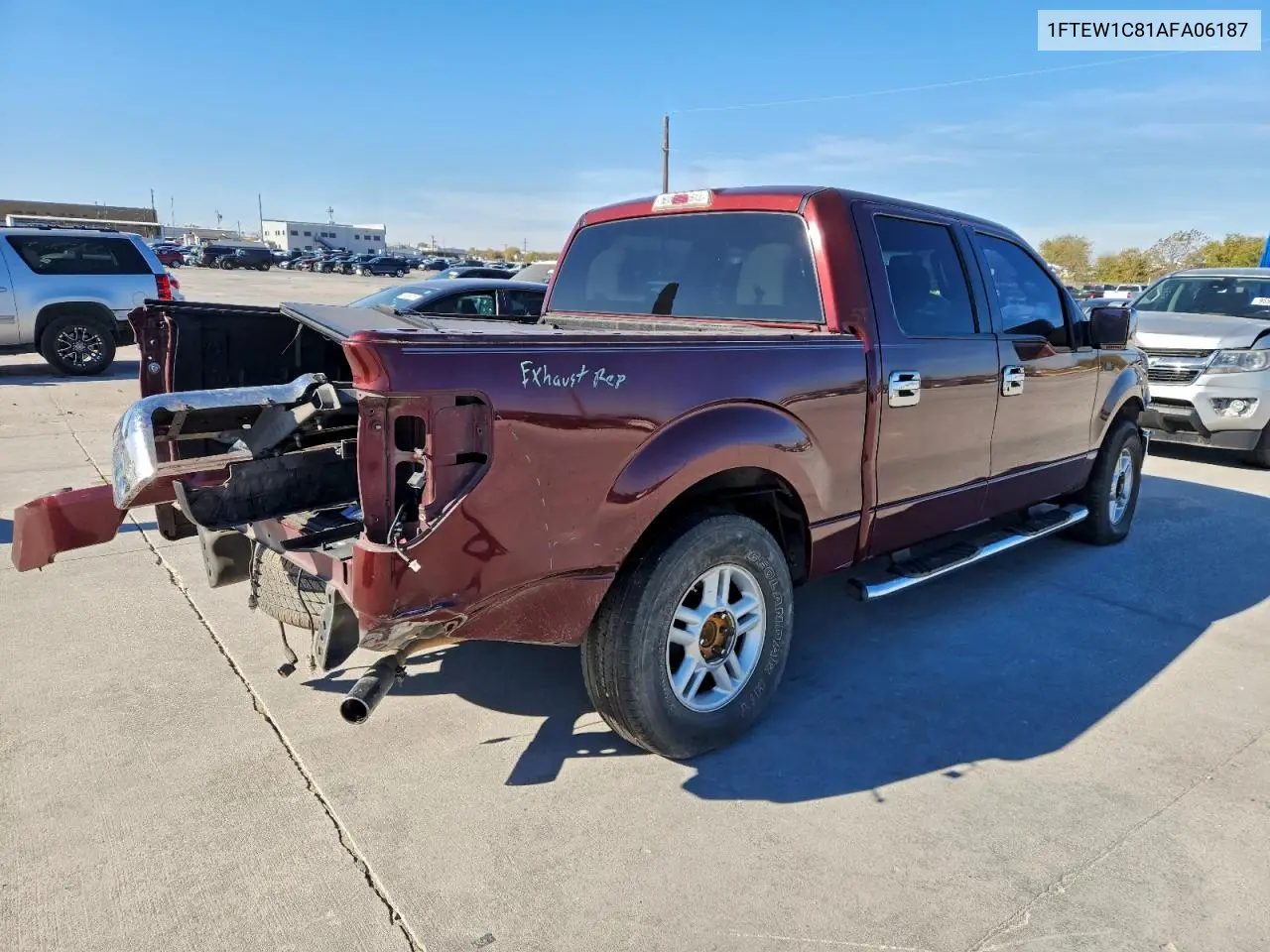 1FTEW1C81AFA06187 2010 Ford F150 Supercrew