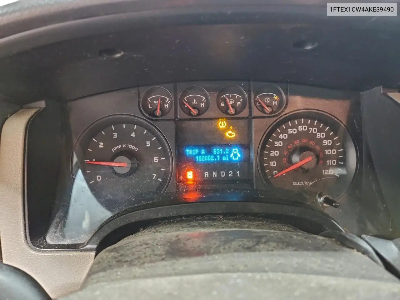 1FTEX1CW4AKE39490 2010 Ford F150 Super Cab