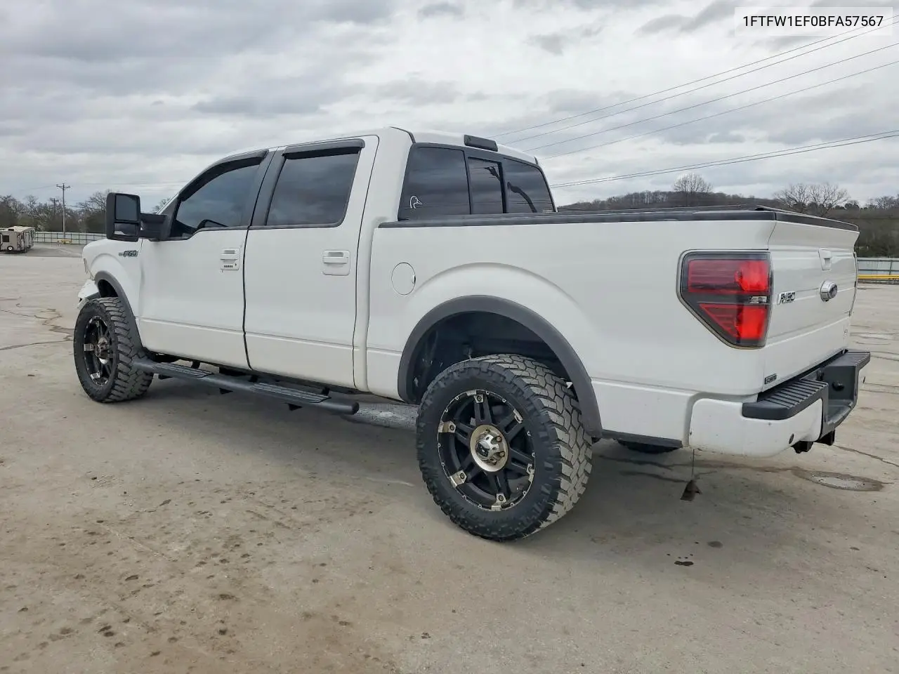 1FTFW1EF0BFA57567 2011 Ford F150 Supercrew