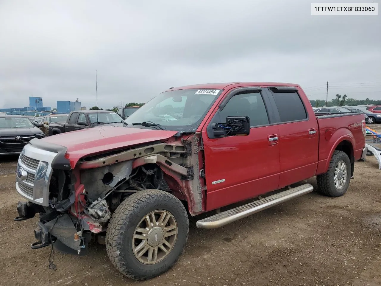 2011 Ford F150 Supercrew VIN: 1FTFW1ETXBFB33060 Lot: 66913494