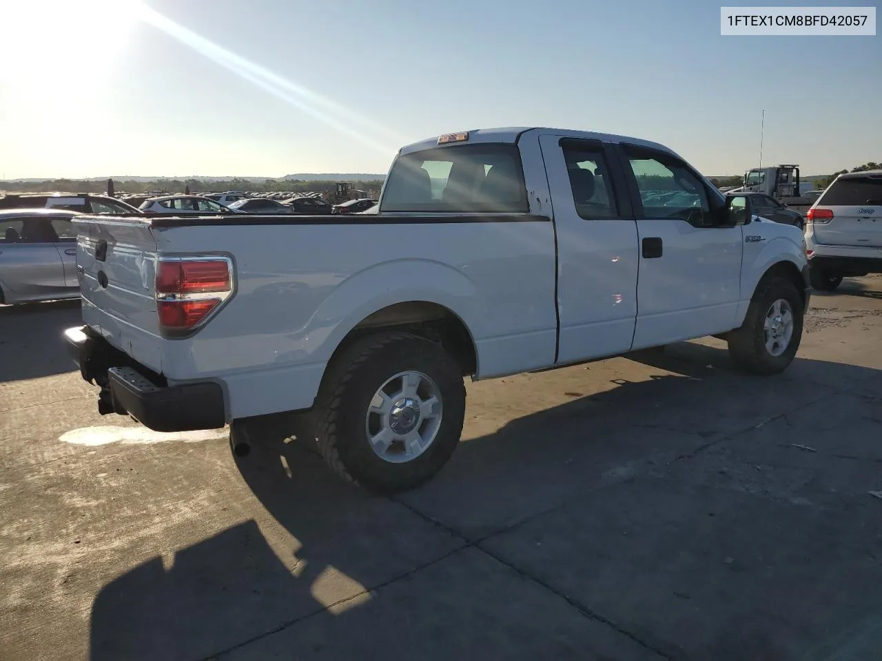 2011 Ford F150 Super Cab VIN: 1FTEX1CM8BFD42057 Lot: 72073154