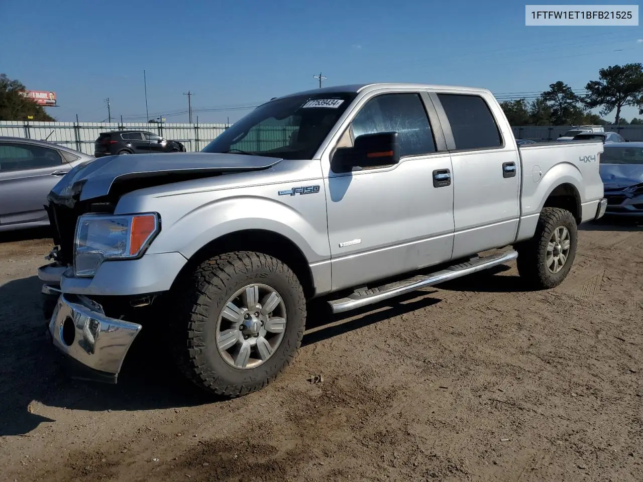 1FTFW1ET1BFB21525 2011 Ford F150 Supercrew