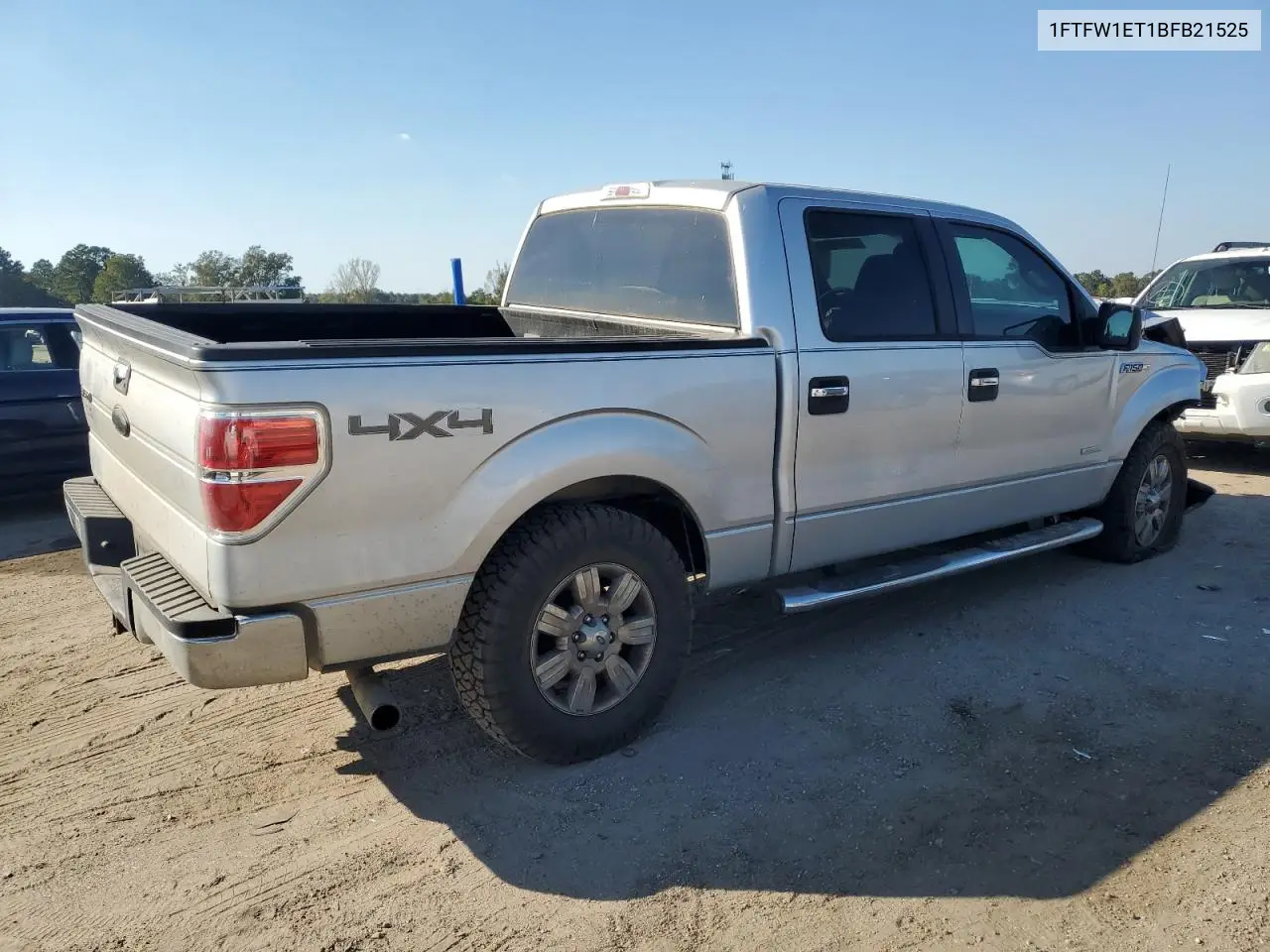 1FTFW1ET1BFB21525 2011 Ford F150 Supercrew