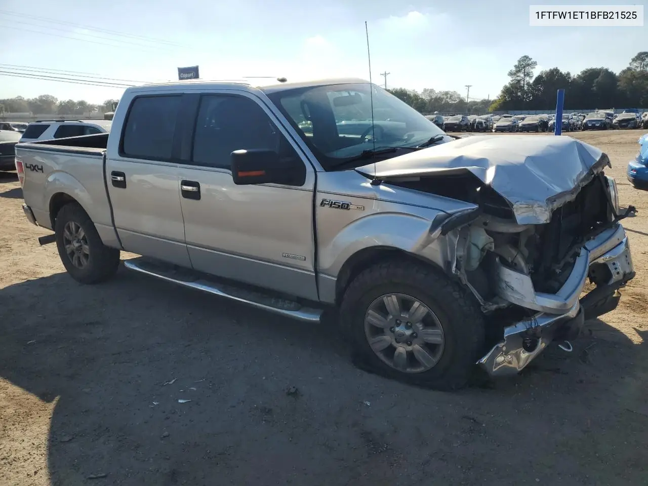 1FTFW1ET1BFB21525 2011 Ford F150 Supercrew