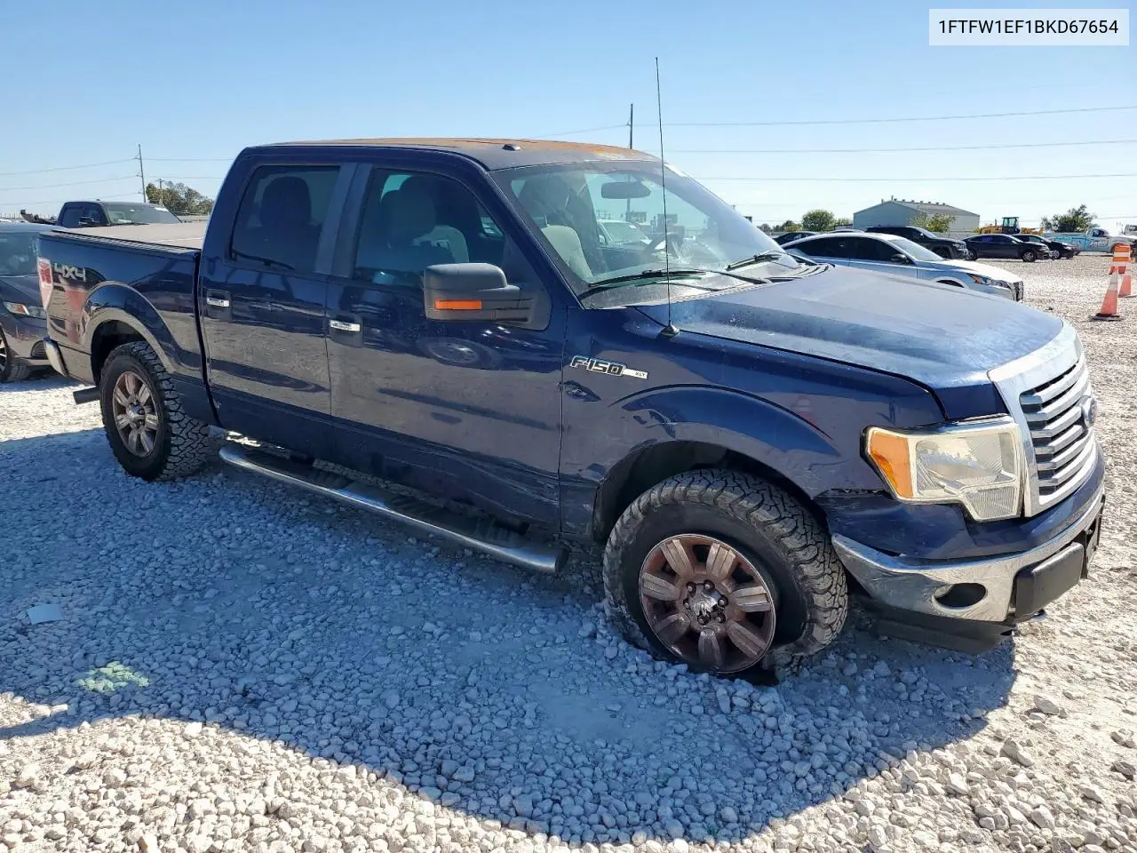1FTFW1EF1BKD67654 2011 Ford F150 Supercrew