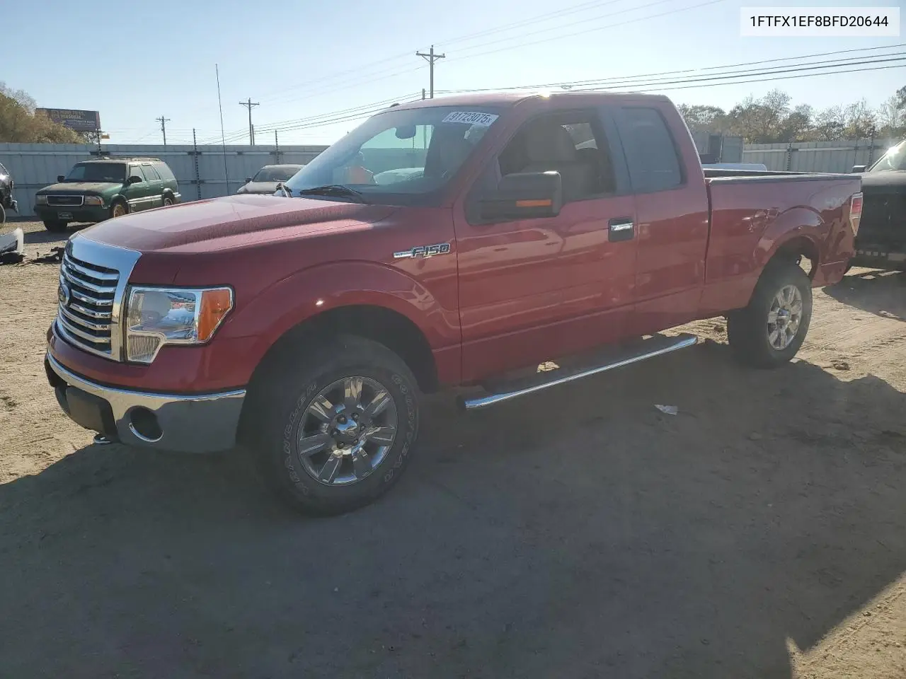 1FTFX1EF8BFD20644 2011 Ford F150 Super Cab