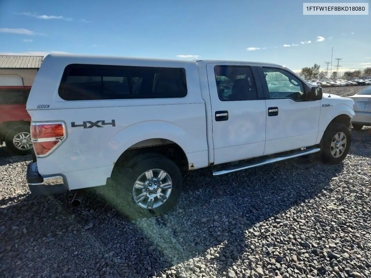 1FTFW1EF8BKD18080 2011 Ford F150 Supercrew