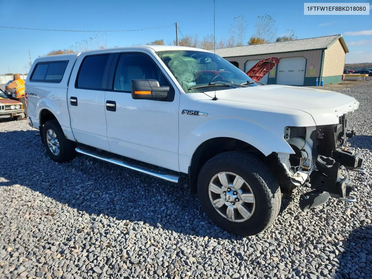 1FTFW1EF8BKD18080 2011 Ford F150 Supercrew