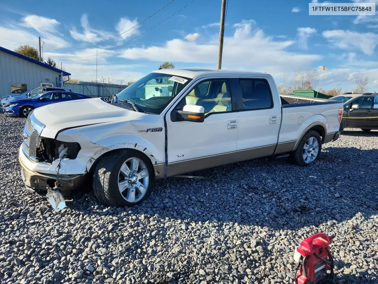 1FTFW1ET5BFC75848 2011 Ford F150 Supercrew