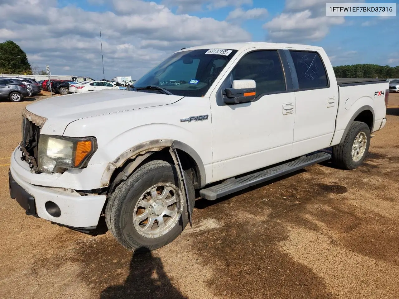 1FTFW1EF7BKD37316 2011 Ford F150 Supercrew