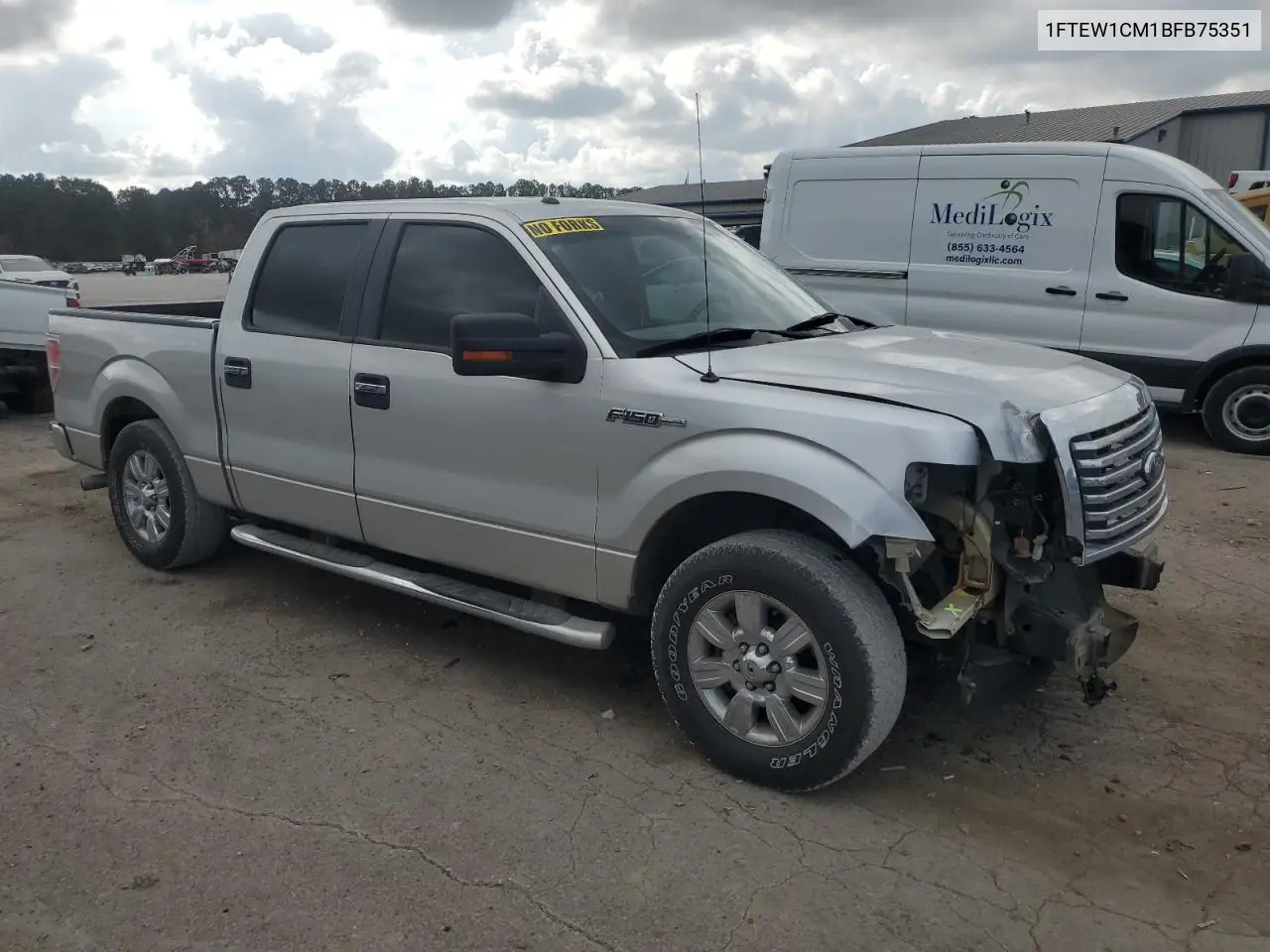 1FTEW1CM1BFB75351 2011 Ford F150 Supercrew