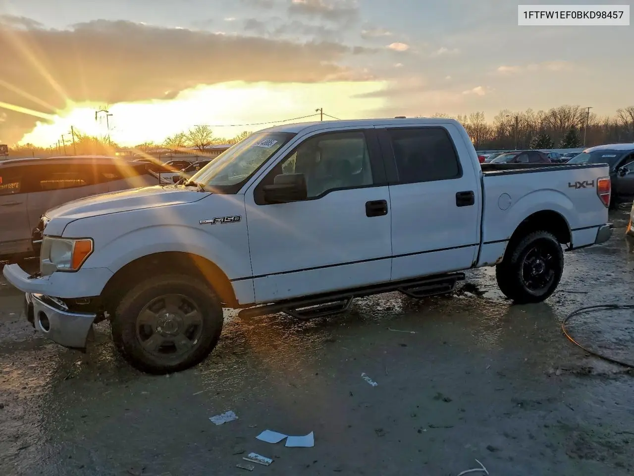 1FTFW1EF0BKD98457 2011 Ford F150 Supercrew