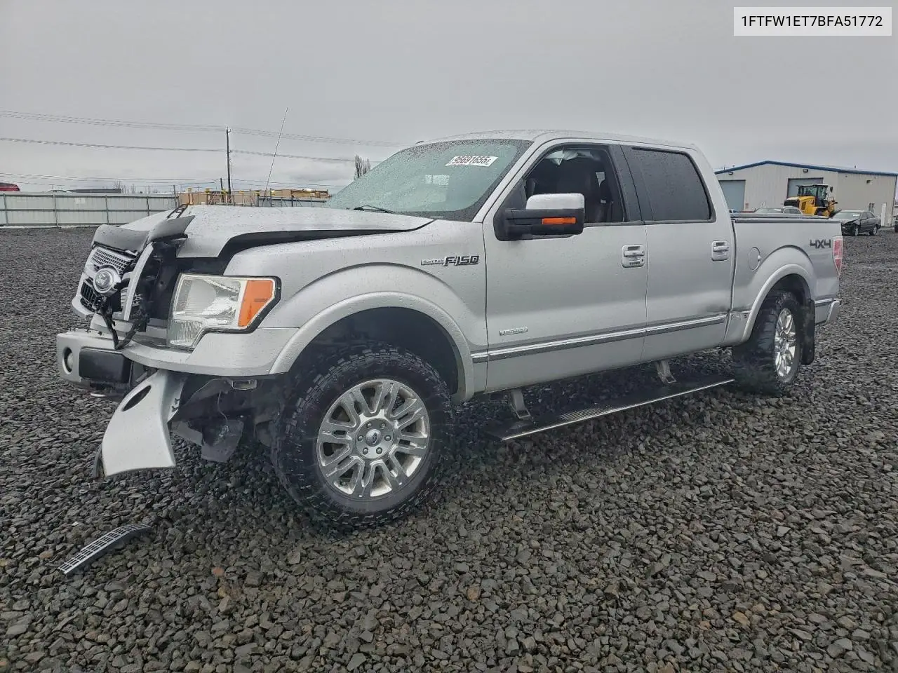 1FTFW1ET7BFA51772 2011 Ford F150 Supercrew
