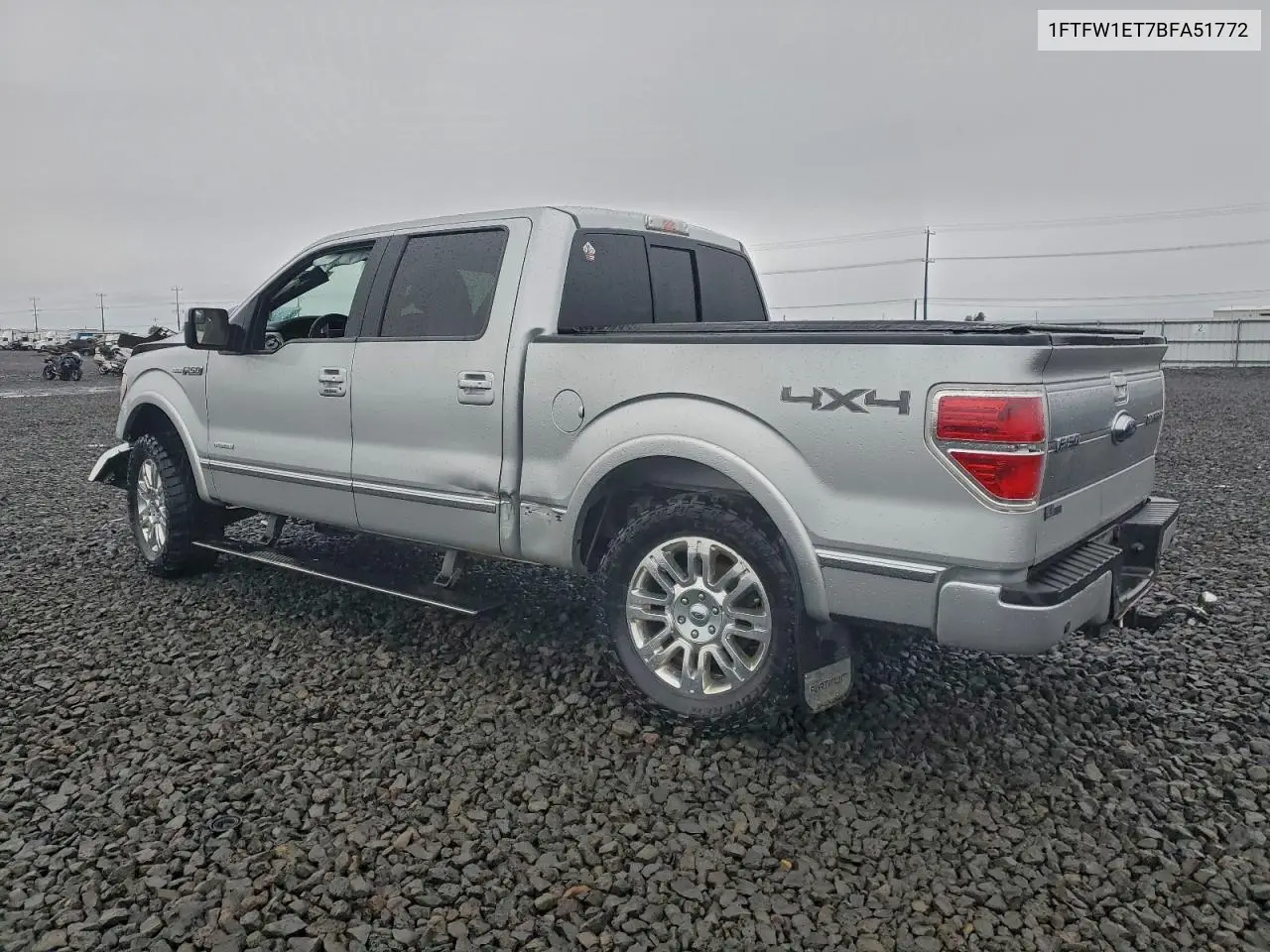 1FTFW1ET7BFA51772 2011 Ford F150 Supercrew