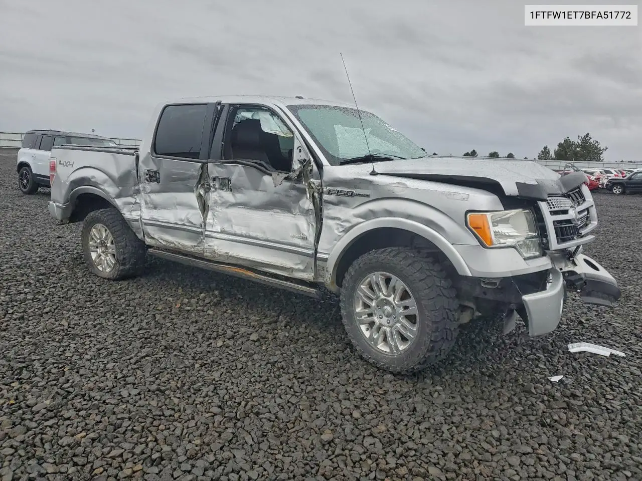 1FTFW1ET7BFA51772 2011 Ford F150 Supercrew