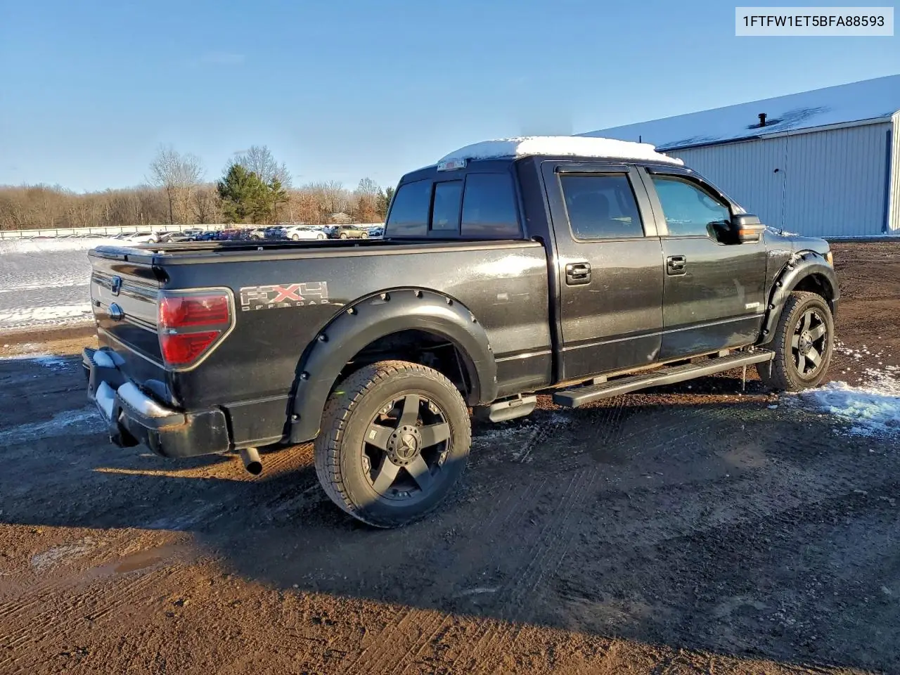 1FTFW1ET5BFA88593 2011 Ford F150 Supercrew