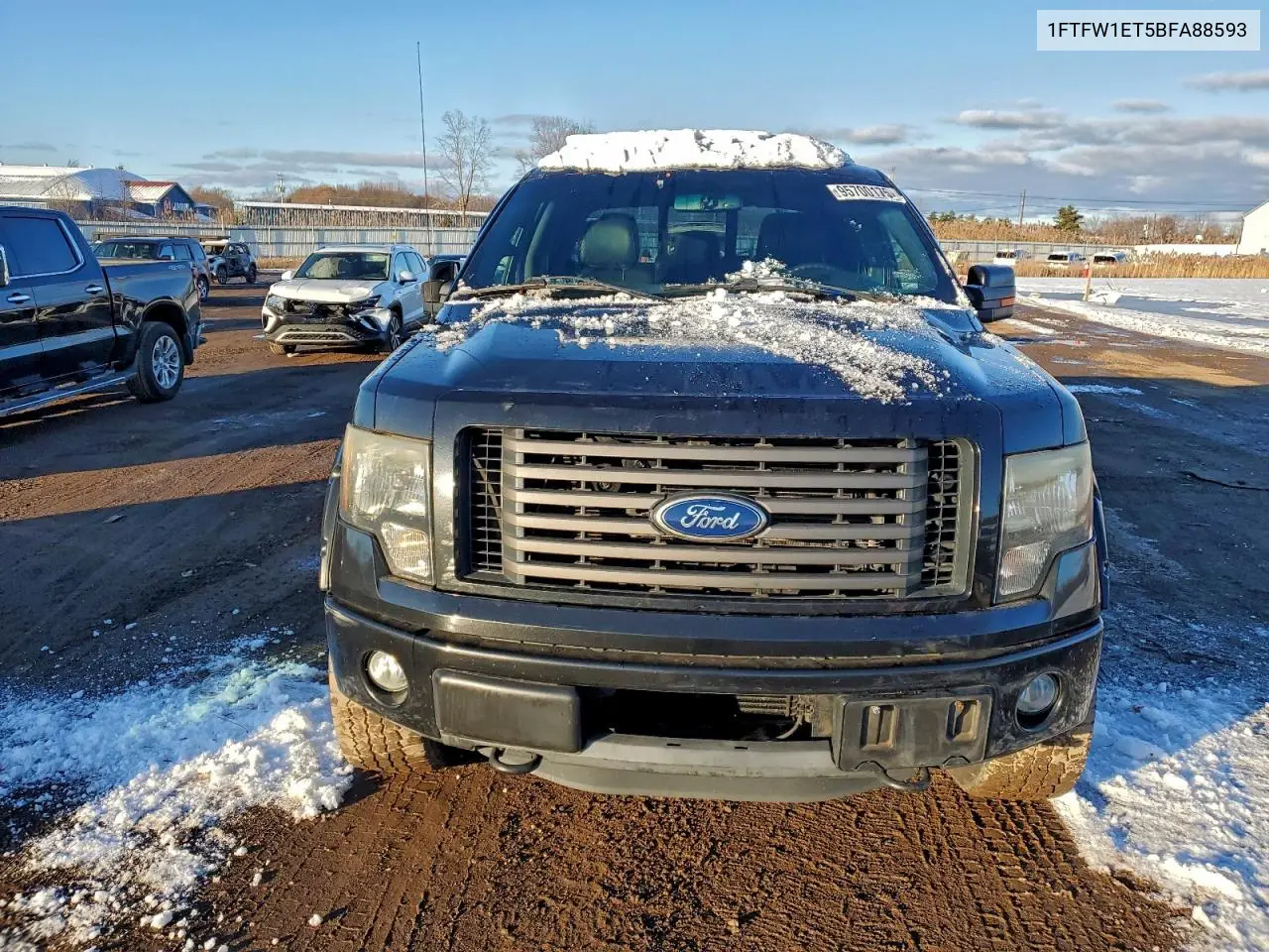 1FTFW1ET5BFA88593 2011 Ford F150 Supercrew