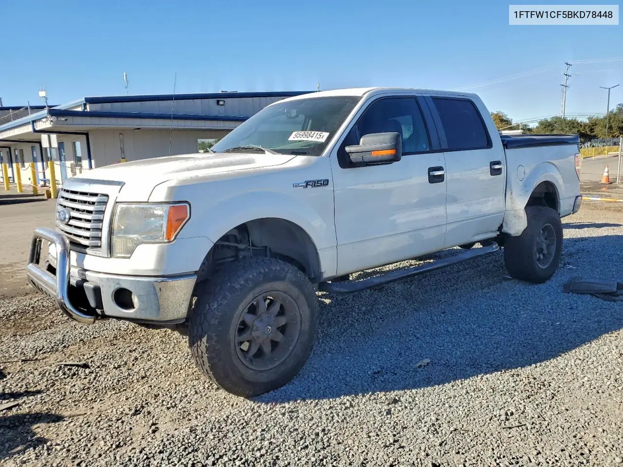 1FTFW1CF5BKD78448 2011 Ford F150 Supercrew