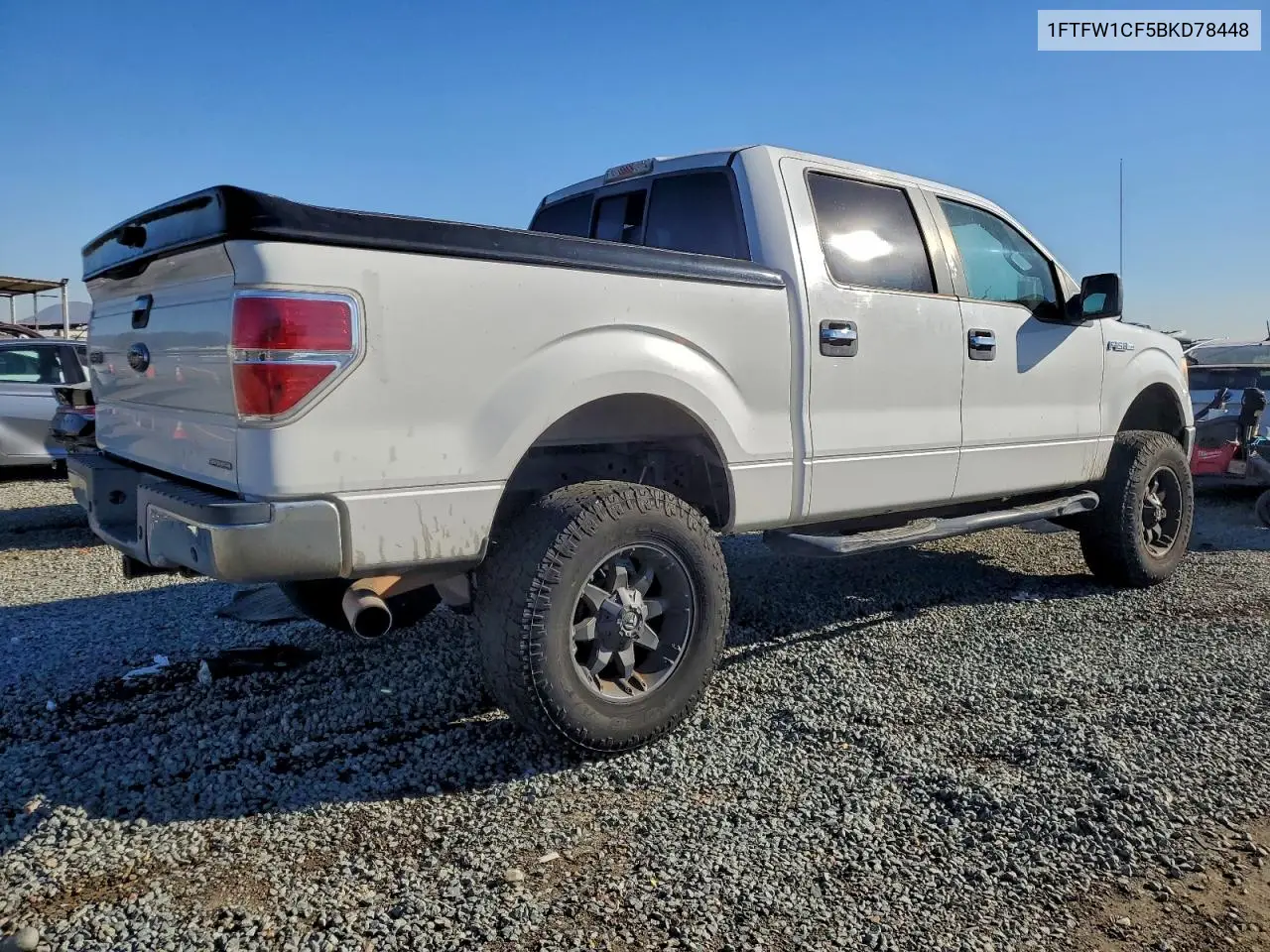 1FTFW1CF5BKD78448 2011 Ford F150 Supercrew