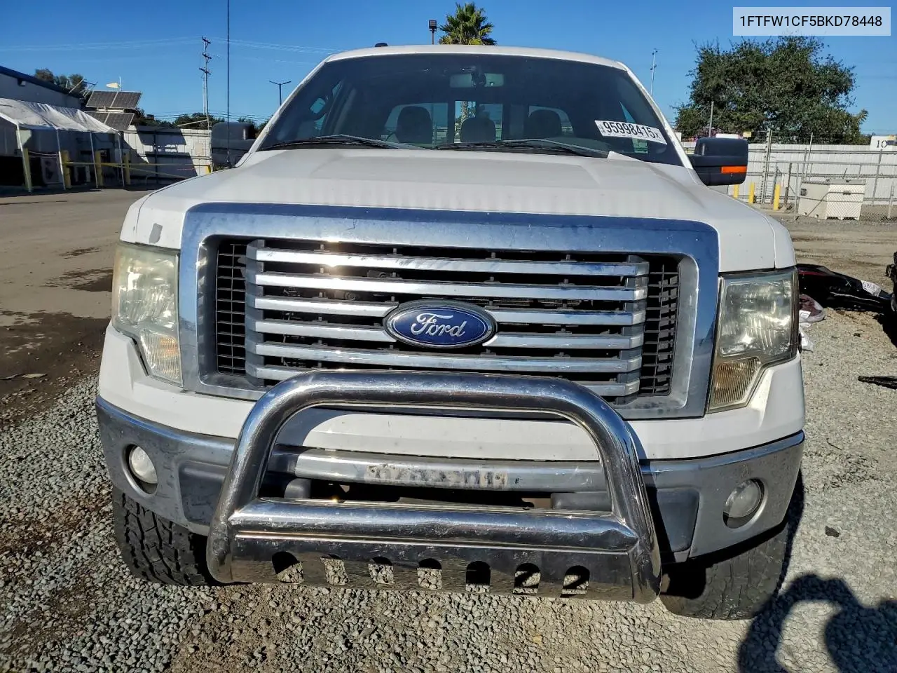 1FTFW1CF5BKD78448 2011 Ford F150 Supercrew