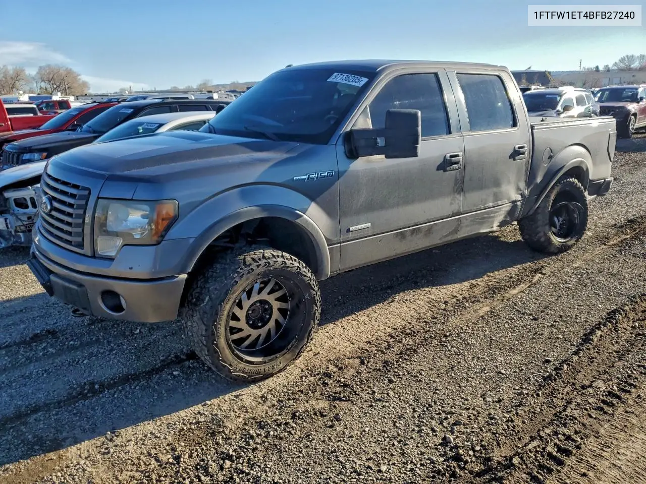 1FTFW1ET4BFB27240 2011 Ford F150 Supercrew