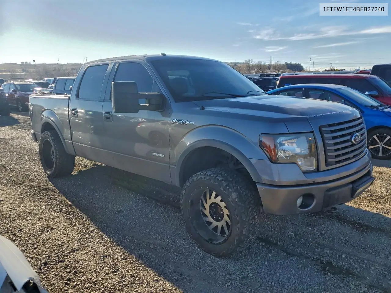 1FTFW1ET4BFB27240 2011 Ford F150 Supercrew