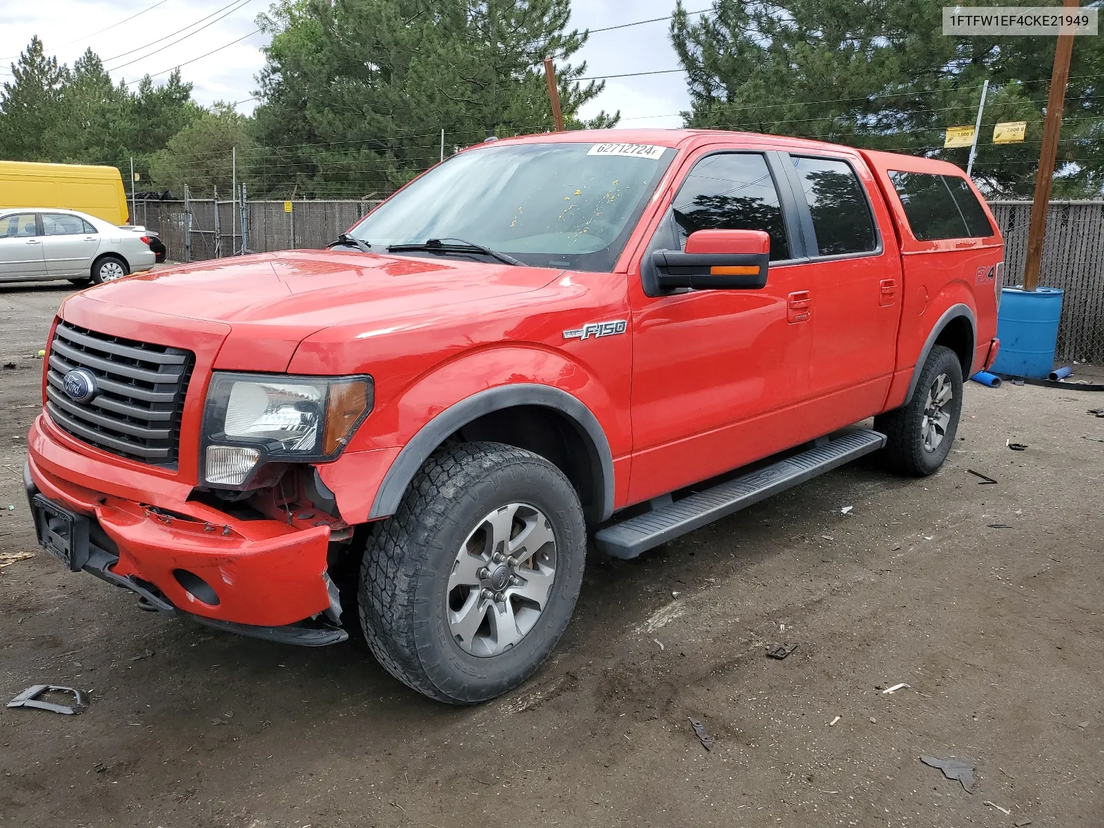 2012 Ford F150 Supercrew VIN: 1FTFW1EF4CKE21949 Lot: 62712724