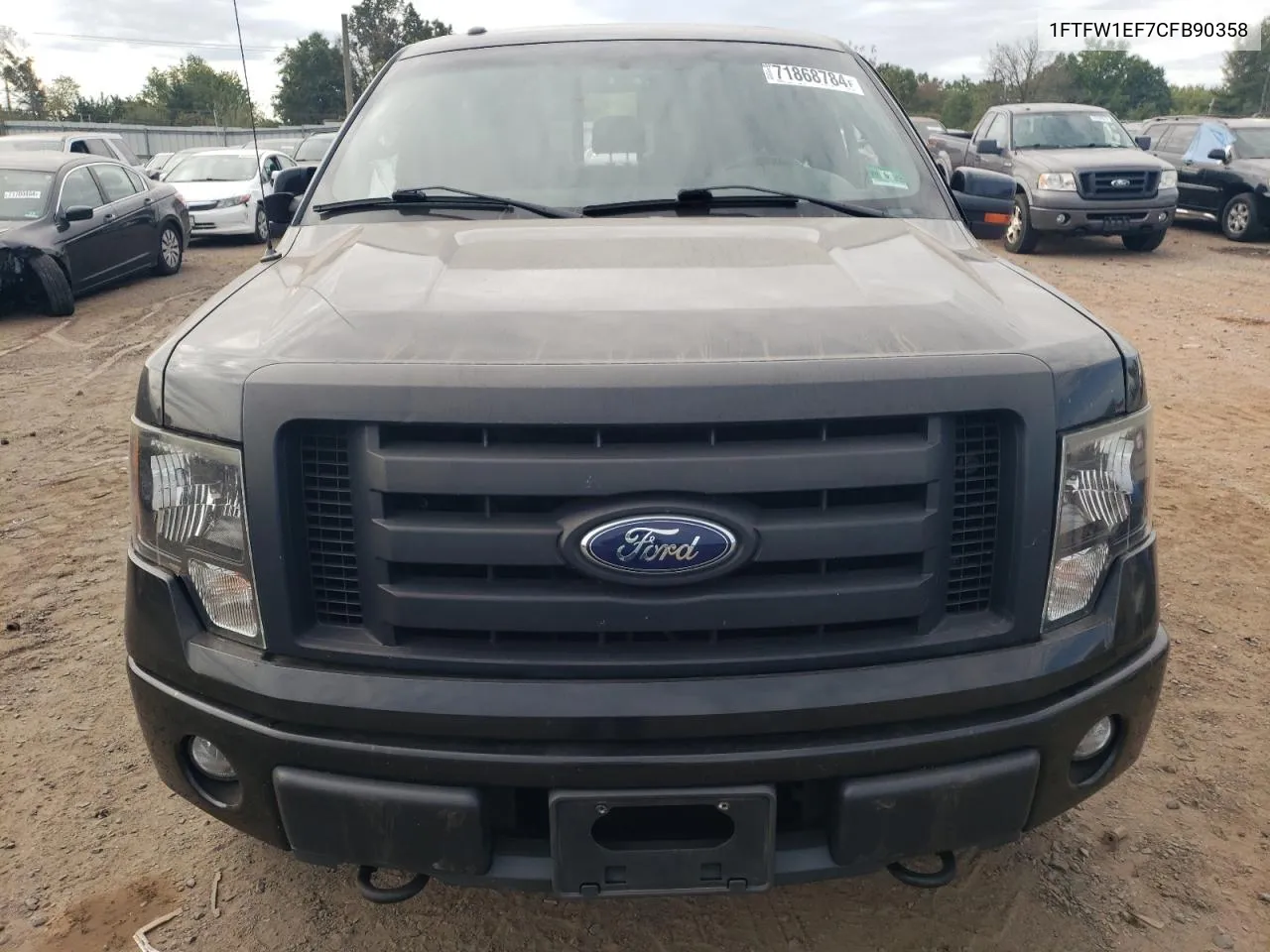 2012 Ford F150 Supercrew VIN: 1FTFW1EF7CFB90358 Lot: 71868784