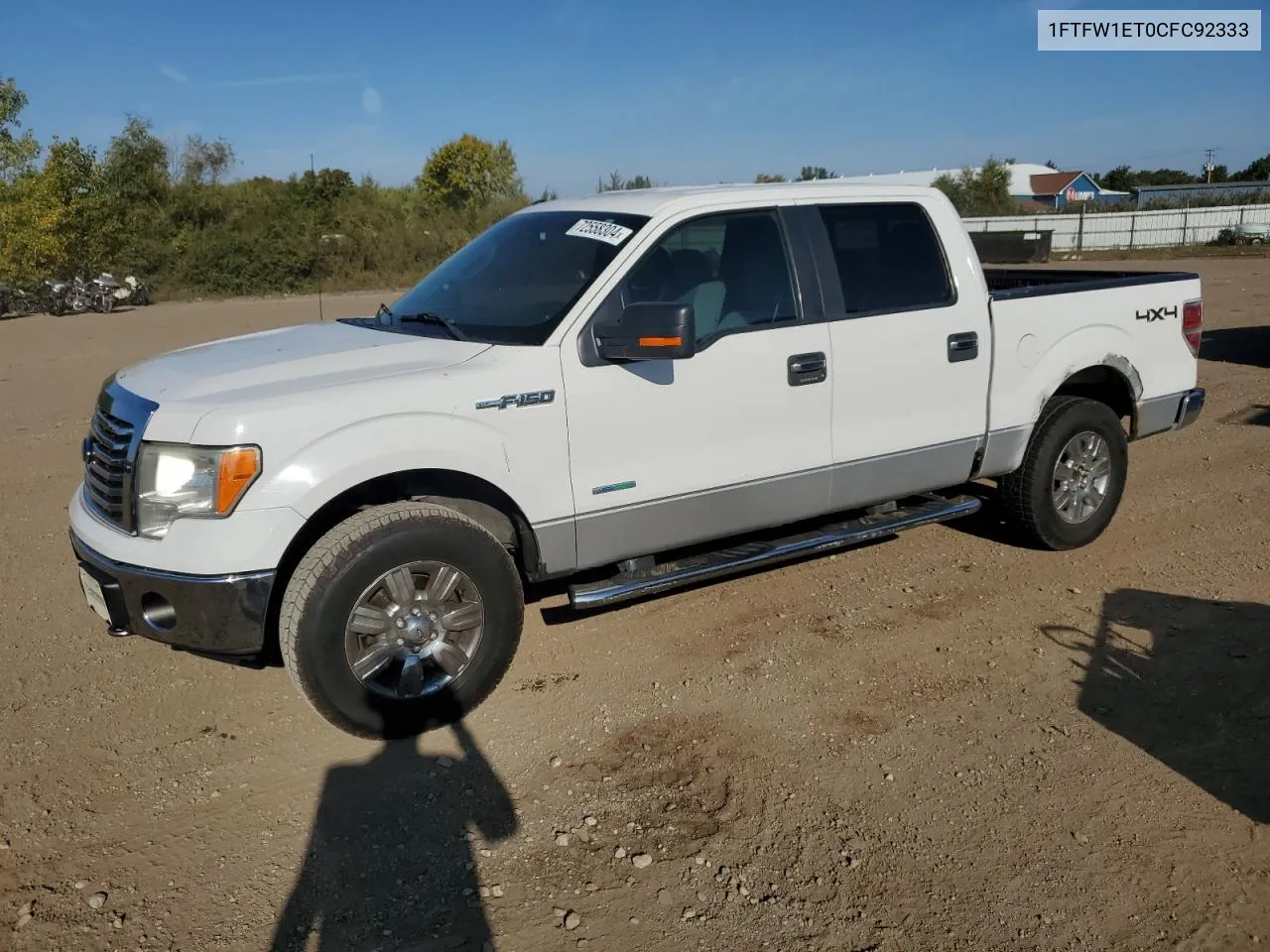 2012 Ford F150 Supercrew VIN: 1FTFW1ET0CFC92333 Lot: 72558304