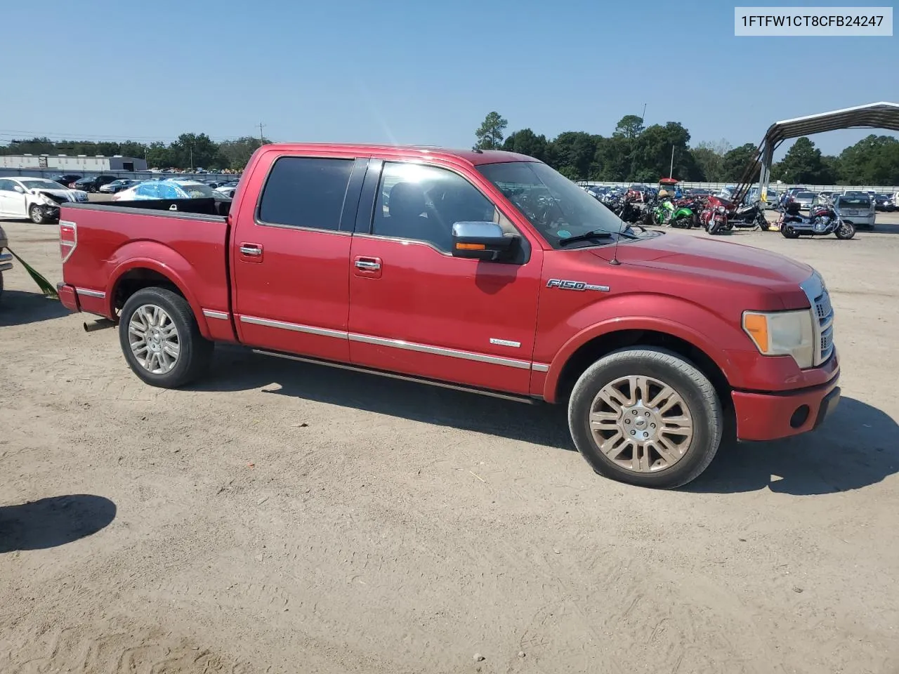 2012 Ford F150 Supercrew VIN: 1FTFW1CT8CFB24247 Lot: 72596524