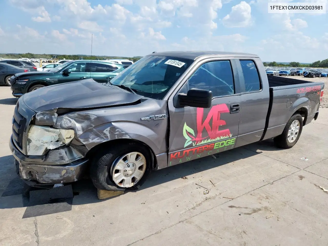 1FTEX1CMXCKD03981 2012 Ford F150 Super Cab