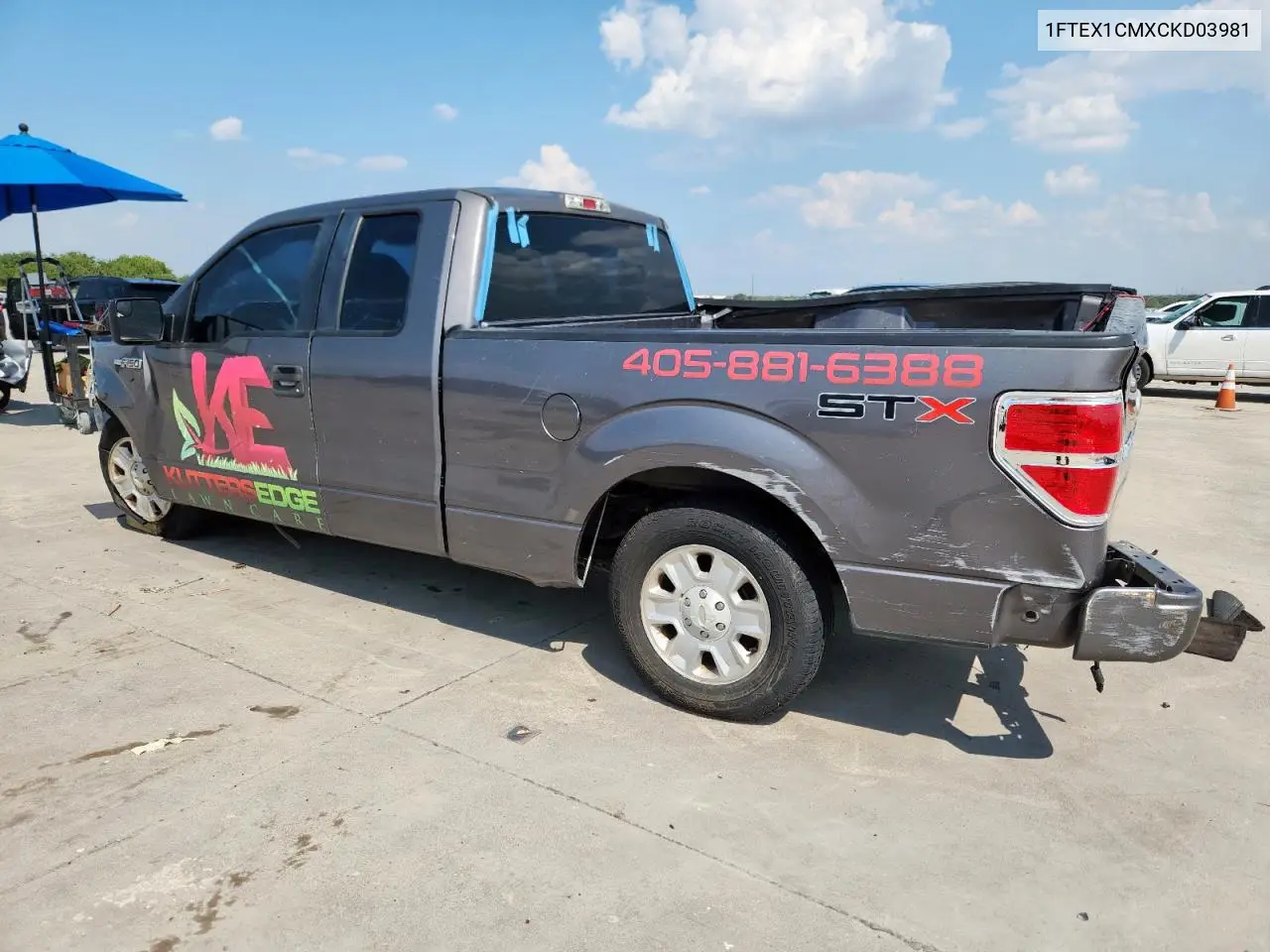 1FTEX1CMXCKD03981 2012 Ford F150 Super Cab