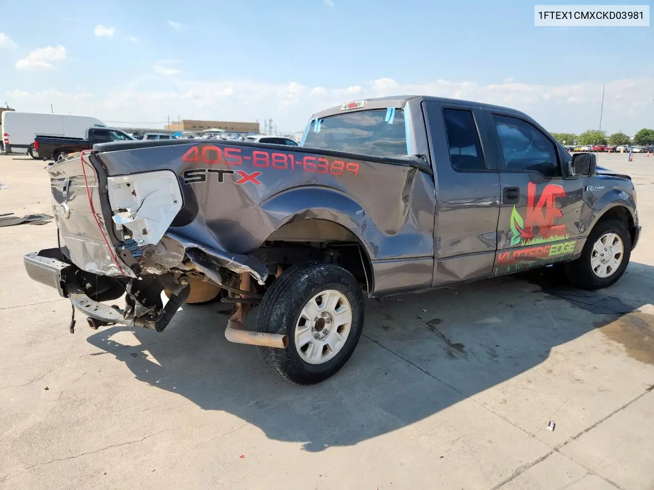 1FTEX1CMXCKD03981 2012 Ford F150 Super Cab