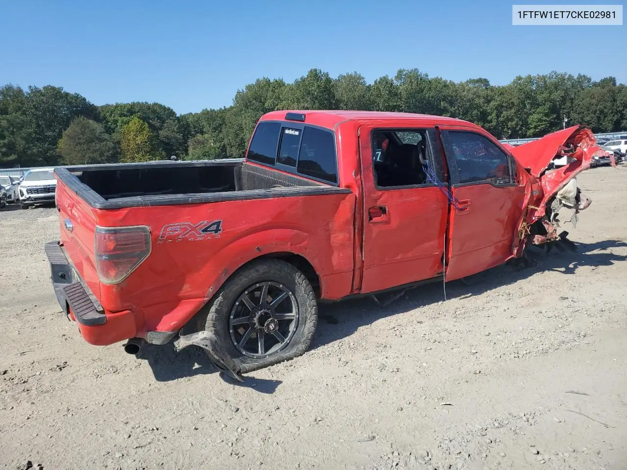 1FTFW1ET7CKE02981 2012 Ford F150 Supercrew
