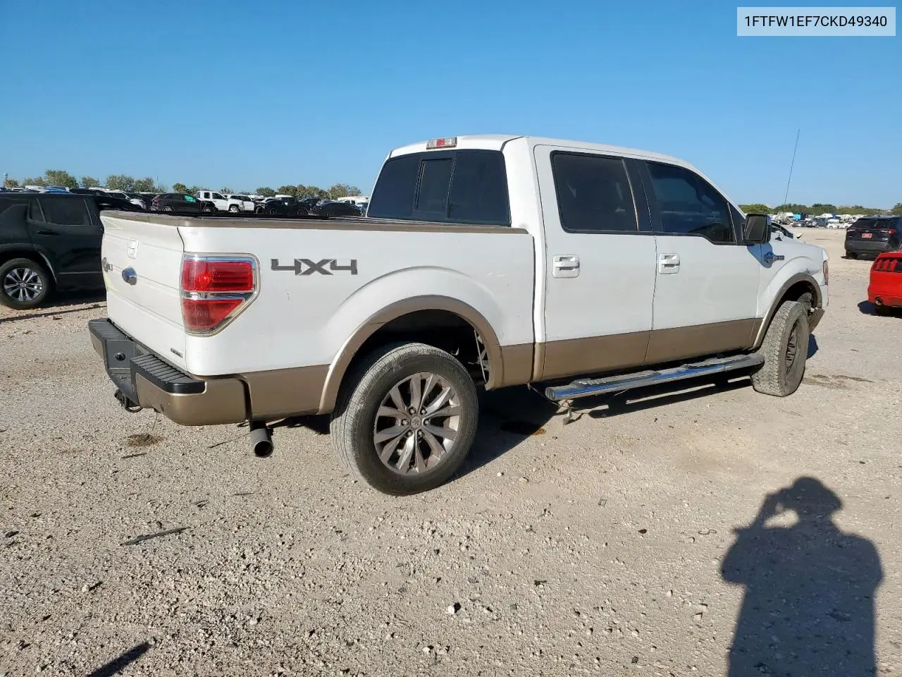 1FTFW1EF7CKD49340 2012 Ford F150 Supercrew