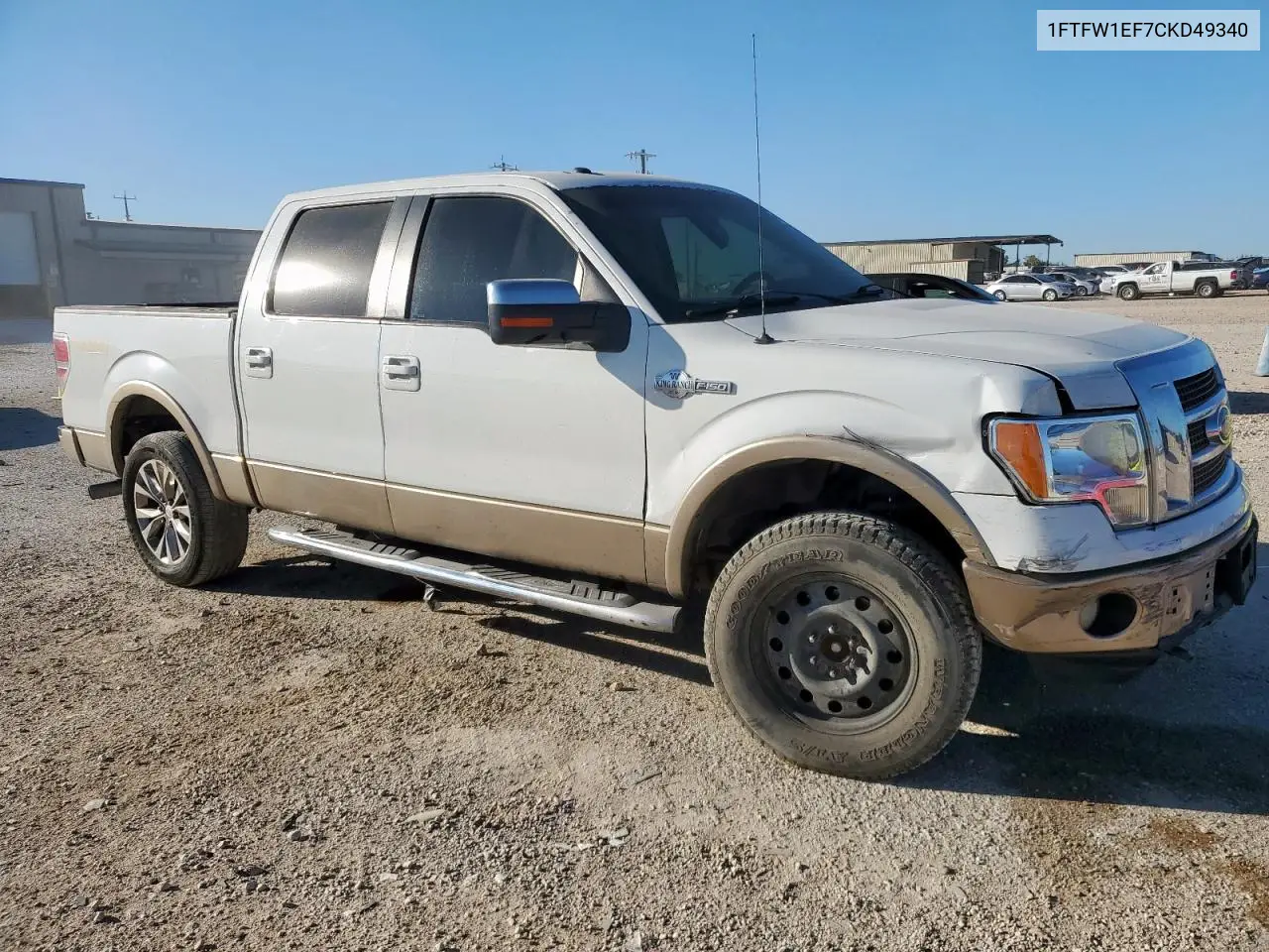 1FTFW1EF7CKD49340 2012 Ford F150 Supercrew