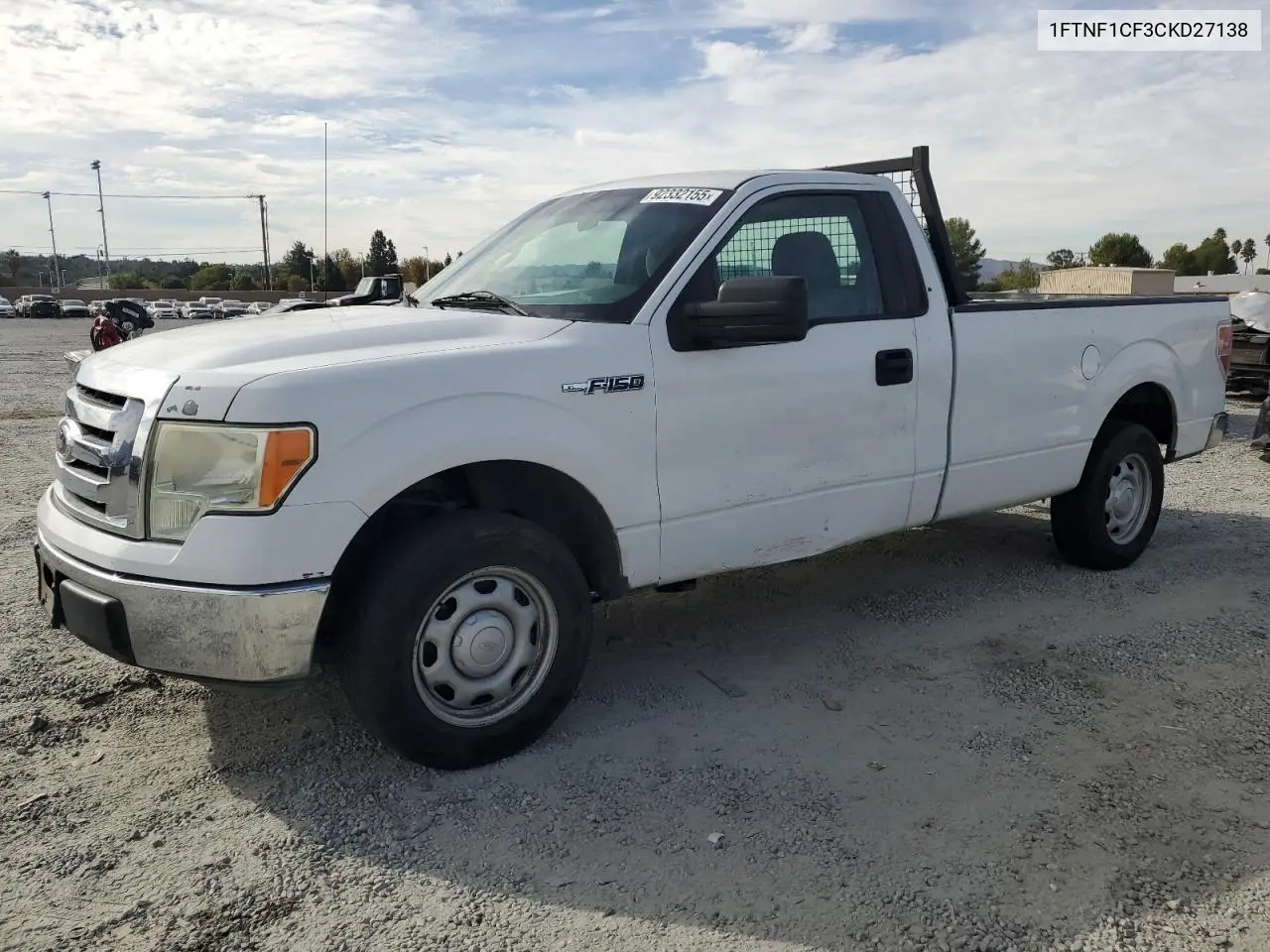 1FTNF1CF3CKD27138 2012 Ford F150
