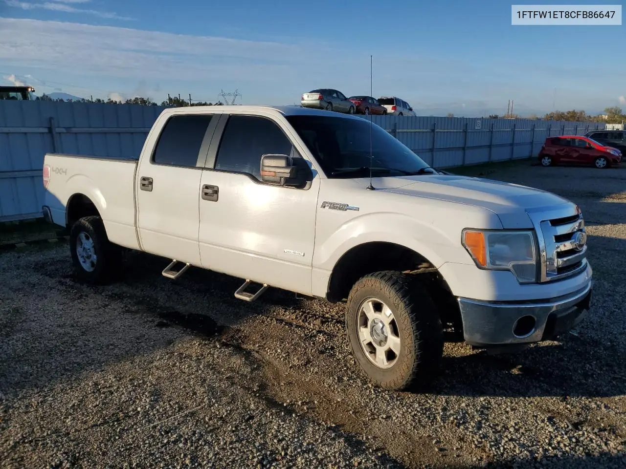 1FTFW1ET8CFB86647 2012 Ford F150 Supercrew