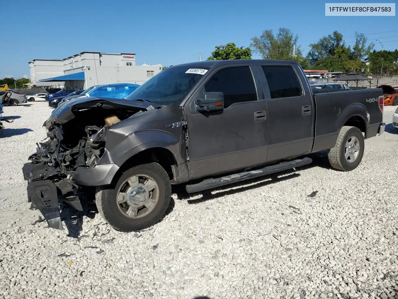 1FTFW1EF8CFB47583 2012 Ford F150 Supercrew
